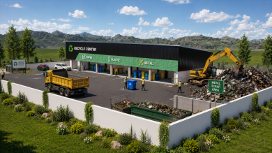 The Modern Waste Recycling Station Design