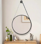 Stylish Round Wall-Mounted Bathroom Mirror for Modern Spaces