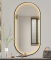 Oval Backlit Framed Smart Bathroom Mirror - Wall-Mounted Vanity Mirror with Light, Suitable for Dresser and Makeup.
