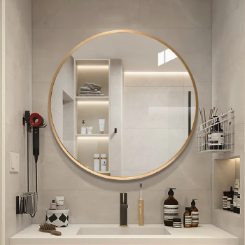 Stylish Round Bathroom Mirror - Elegant Wall-Mounted Vanity Mirror WM01