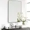 Sleek Modern Black Rectangle Wall Mirror 24X36 Inch