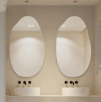 Irregular Shaped Smart Touchscreen Bathroom Mirror with LED Lighting