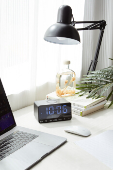 HV3PRO Bluetooth Speaker with Alarm Clock and Wireless Charging Function