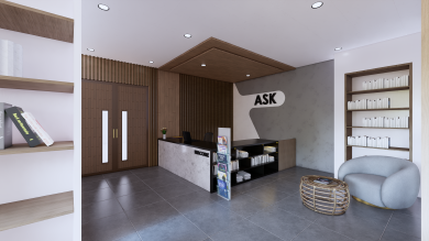 Interior design and visualization for a research library.  - Gimpa Project