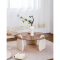 Modern Coffee Table Set with Glass Top and Metal Legs