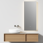 TY51413 series plywood bathroom cabinet curve vanity