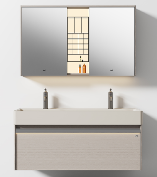TY544 series plywood bathroom cabinet curve vanity