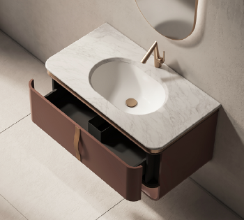RY17810 series plywood bathroom cabinet vanity set