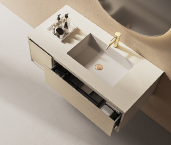 RY17112 series plywood bathroom cabinet vanity set