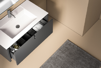 RY12210 series plywood bathroom cabinet vanity set