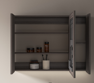 RY182 series plywood bathroom cabinet vanity set