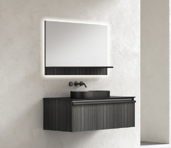 TY70912 series plywood bathroom cabinet curve vanity