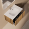 TY123308 series plywood bathroom cabinet curve vanity