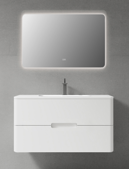 TY1149 series plywood bathroom cabinet curve vanity