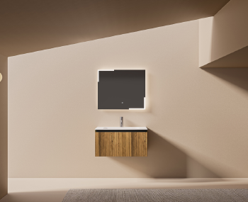 TY123308 series plywood bathroom cabinet curve vanity