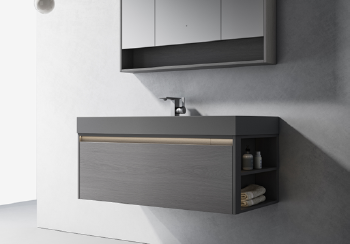 PY665 series plywood bathroom cabinet vanity set