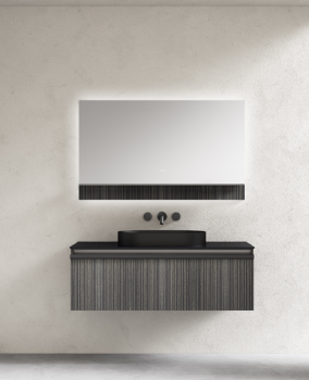 TY70912 series plywood bathroom cabinet curve vanity