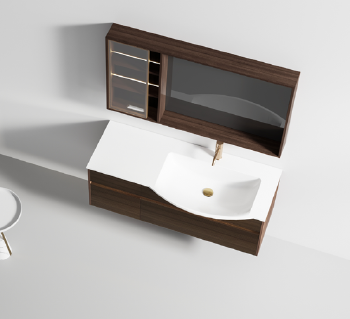 RY18313 series plywood bathroom cabinet vanity set