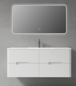 TY1149 series plywood bathroom cabinet curve vanity