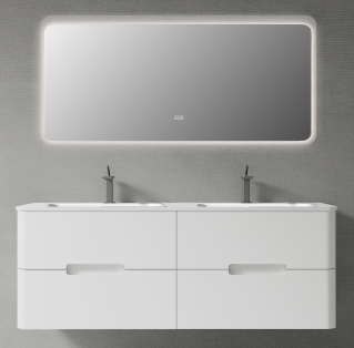 TY1149 series plywood bathroom cabinet curve vanity