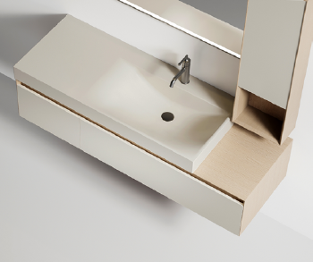 PY66615 series plywood bathroom cabinet vanity set
