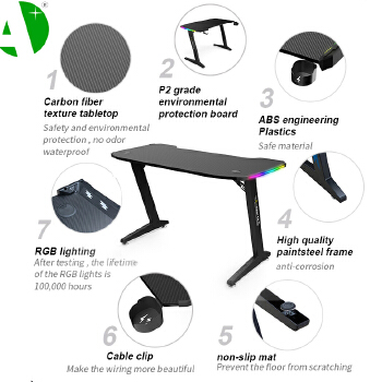 AS-A2039R-1006 Factory Direct Ergonomic Laptop Desk for Efficient Workspaces and Home Offices