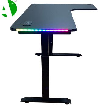 AS-A2037RE-1410 Fast Delivery Modern Adjustable Height LED Gaming Desk for Ergonomic Workspaces