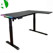 AS-A2037RE-1410 Fast Delivery Modern Adjustable Height LED Gaming Desk for Ergonomic Workspaces