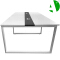 AS-A2654M-2412 Stable Supply Sleek Minimalist Office Desk for Small Spaces and Home Use