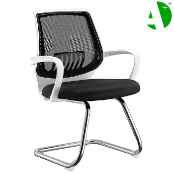AS-D2839WH Comfortable Budget Premium Conference Chair with Breathable Mesh and Cushioned Seat