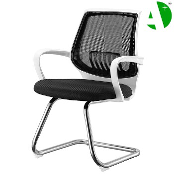 AS-D2839WH Comfortable Budget Premium Conference Chair with Breathable Mesh and Cushioned Seat