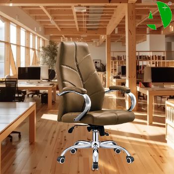 AS-B2898C Factory Price Premium Mold Wooden Luxury Swivel Leather Chaise Computer Home Office Furniture Chair