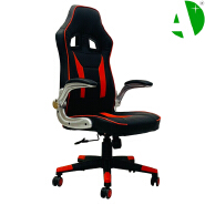 AS-C2402 Factory Price Sleek Red and Black Leather Gaming Chair for Modern Spaces