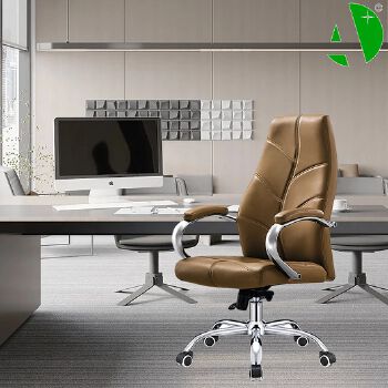 AS-B2898C Factory Price Premium Mold Wooden Luxury Swivel Leather Chaise Computer Home Office Furniture Chair