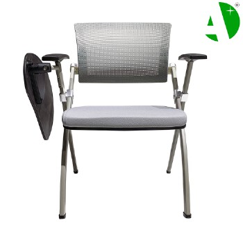 AS-A2143P-Grey Mesh Fabric Factory After-Sales Service Lightweight Portable Folding Chair for Events and Training Sessions