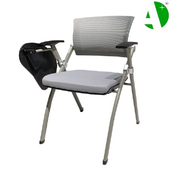 AS-A2143P-Grey Mesh Fabric Factory After-Sales Service Lightweight Portable Folding Chair for Events and Training Sessions