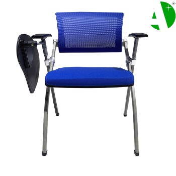 AS-A2143P-Blue Mesh Fabric Factory After-Sales Service Lightweight Portable Folding Chair for Events and Training Sessions