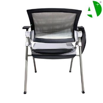 AS-A2143P-Grey Mesh Fabric Factory After-Sales Service Lightweight Portable Folding Chair for Events and Training Sessions