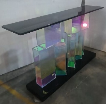 炫彩几何亚克力玄关台