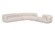 Modern Minimalist Fabric L-shaped Sectional Sofa 