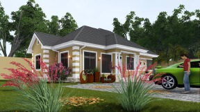 Architectural design for a detached house