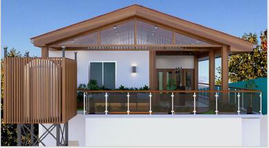 Modern Villa House Exterior 3D 
