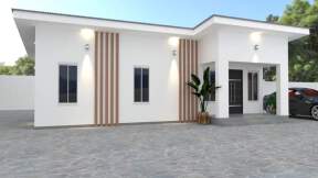 Modern 3 Bedroom Bungalow Design 