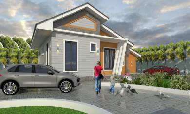 European style, two bedroom fully detached bungalow