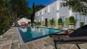 Comfortable design for an apartment with the swimming pool