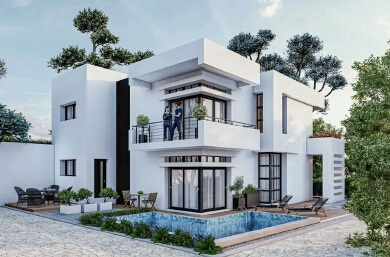 Modern style, two-storied three bedroom Villa