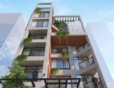NEW RENTAL APARTMENTS BLOCK ARCHITECTURAL DESIGN