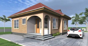 European style single storied two-bedroom Villa