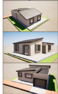 Modern one-story simple villa architectural design
