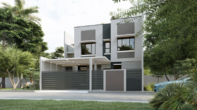 Two Storey Modern Residential Building